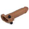 Przedłużka penisa Pleasure X Tender Vibrating Penis Sleeve Brown +7.5cm